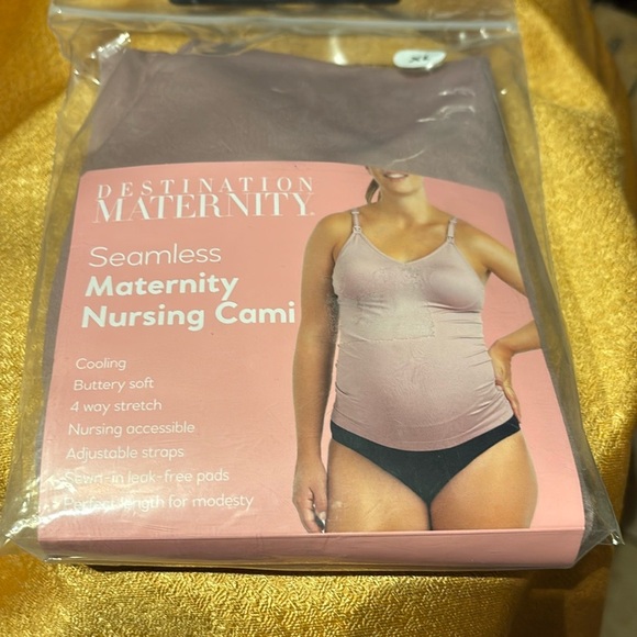 NWT Destination Maternity Seamless Nursing Cami Cooling Stretch Leak Free Pad XL - Picture 1 of 14